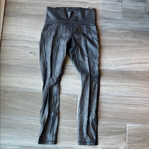 Black metallic lululemon Leggings